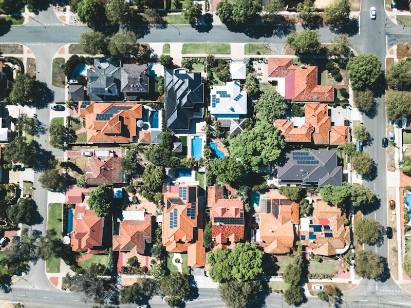 Aerial view of a Southwest Oklahoma residential area representing Lawton's broad neighborhood options